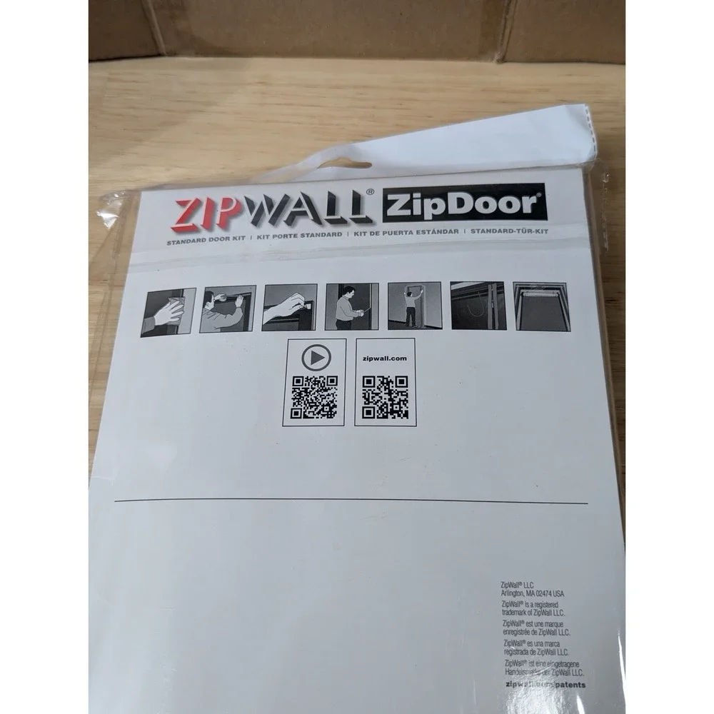 ZipWall ZipDoor Standard Door Kit‎ Dust Barrier 4ft x 7.5ft Sealed New